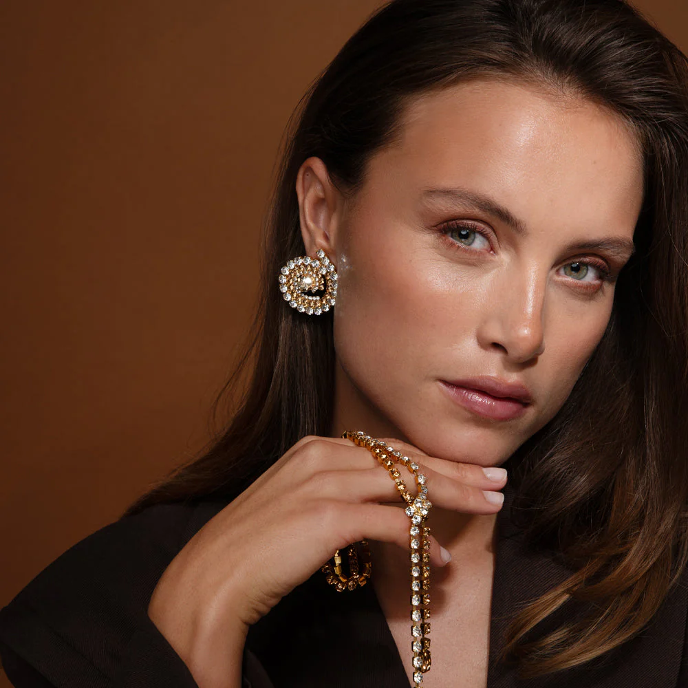 Zia Earrings / Topaz Combo