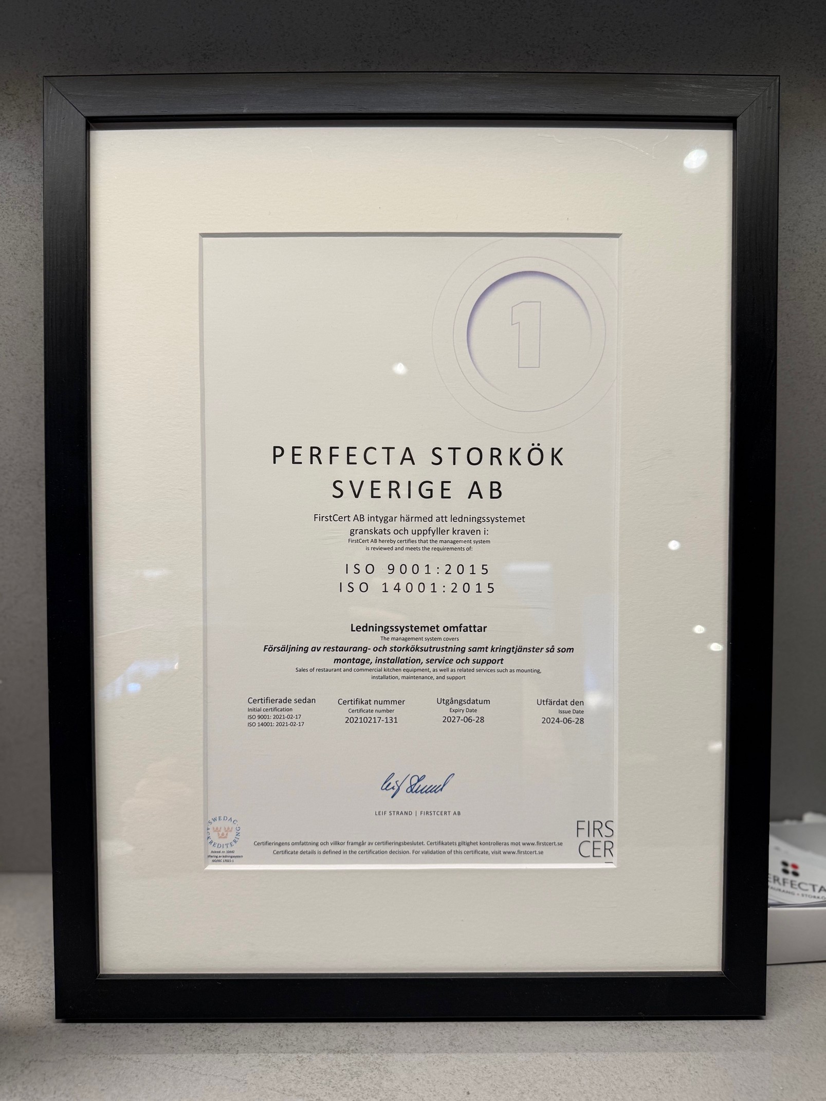 ISO certifikat