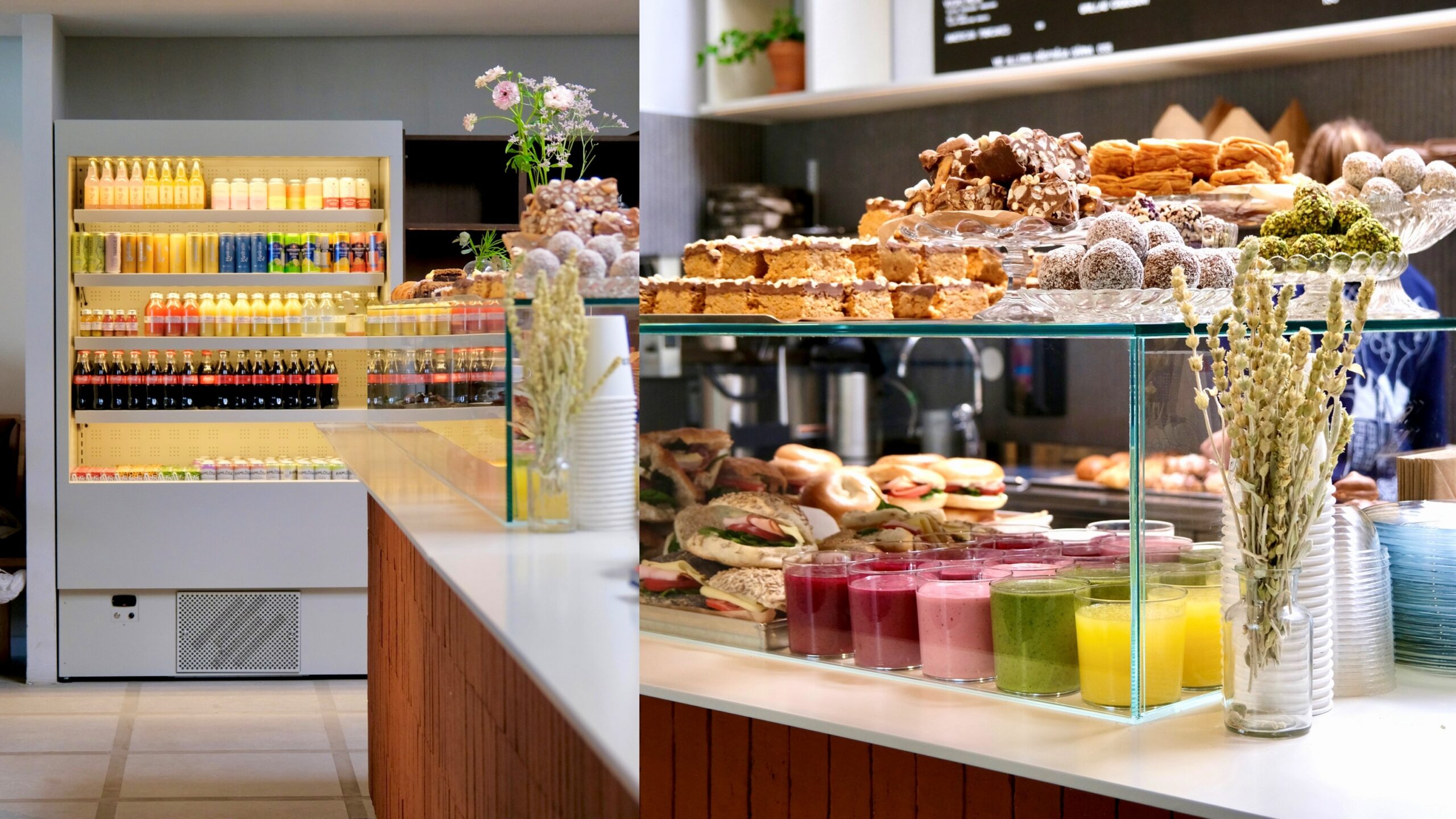 Väggkyl och kylmonter Café Volta på Hagaesplanaden i Hagastaden