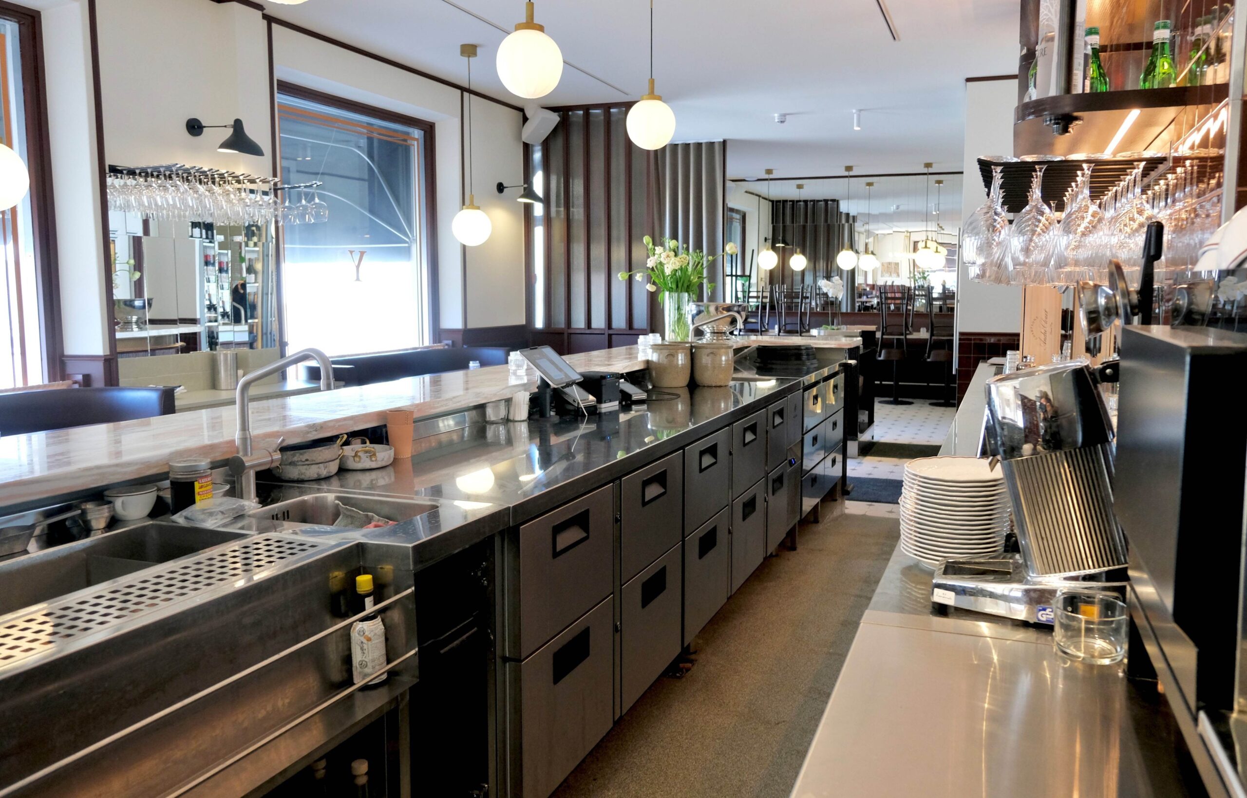 Baren hos Restaurang Ygbergs i Bromma