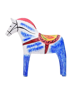 Antique-inspired Dala Horse "Redmane"