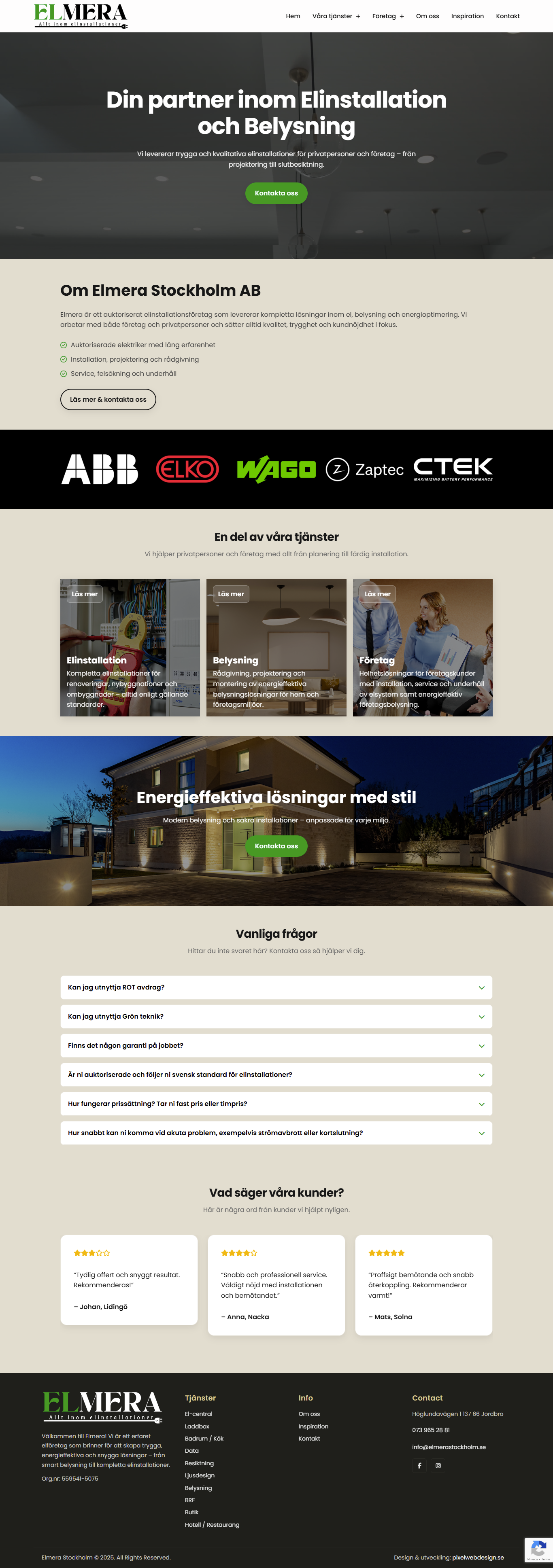 Elmera Stockholm AB desktop